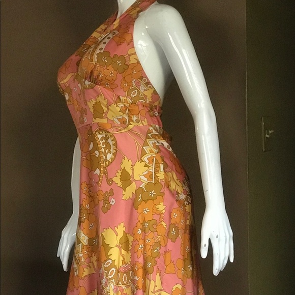 Laundry by Shelli Segal Silk Halter Sun Dress - Picture 7 of 8